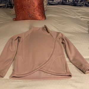 Athleta girls pullover pink fleece jacket